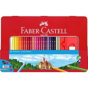 Pastelky Faber-Castell šestihranné, dárkový box - 48 barev