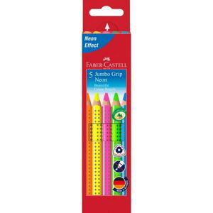 Pastelky Faber-Castell Jumbo Grip Neon, 5 barev