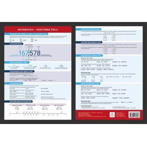 Přehledová tabulka učiva - Matematika desetinná čísla