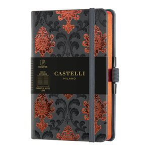 Castelli Zápisník linkovaný, 9 × 14 cm, C&G Baroque Copper