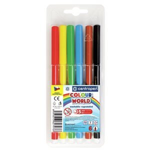 Centropen Popisovač COLOUR WORLD 7550 trojboký - sada 6 barev