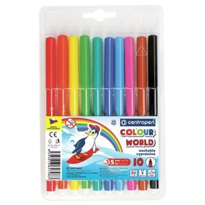 Centropen Popisovač COLOUR WORLD 7550 trojboký - sada 10 barev