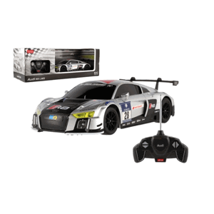 Auto RC Audi R8, plast, 28 cm, stříbrné 27 MHz na dálk. ovládání, na baterie