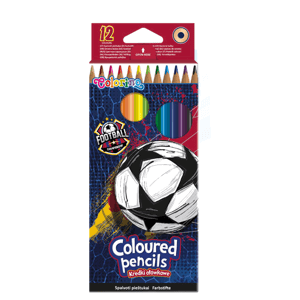 Pastelky Colorino trojhranné 12 barev - Fotbal