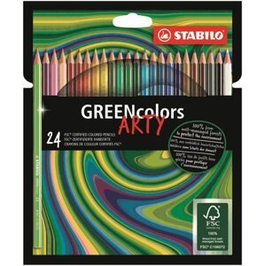 STABILO GREENcolors Pastelky ARTY - sada 24 barev