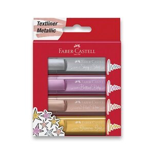 Zvýrazňovač Faber-Castell Textliner 1546 metallic - sada 4 barev