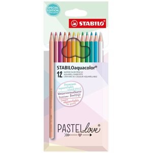 STABILOaquacolor Pastellove Akvarelové pastelky - sada 12 barev