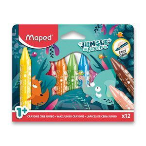 Voskovky MAPED Jumbo Jungle Fever - sada 12 barev