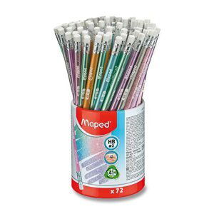 Grafitová tužka s pryží MAPED Black´Peps Glitter, HB, 1 ks - mix barev
