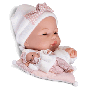 Antonio Juan 14363 BIMBA - mrkací panenka miminko se zvuky a měkkým látkovým tělem - 37 cm
