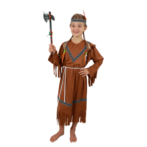 Dětský kostým indiánka s čelenkou a peřím M