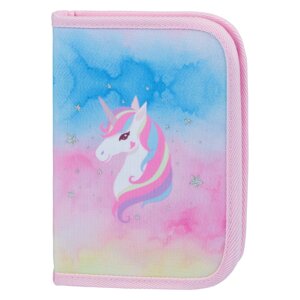 BAAGL Školní penál jednopatrový Rainbow Unicorn