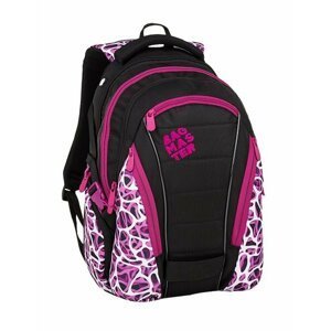 Bagmaster BAG 9 C studentský batoh - růžovo bílý