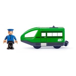 Woody Elektrická lokomotiva s panáčkem zelená