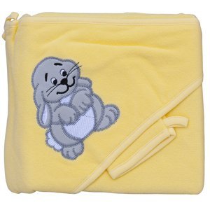 Scarlett Froté ručník zajíc s kapucí žlutý