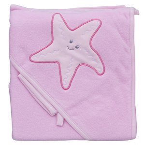 Scarlett Froté ručník hvězda s kapucí růžový