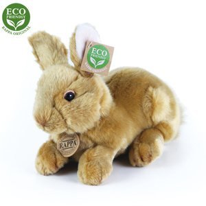 Plyšový králík hnědý ležící, 23 cm, ECO-FRIENDLY
