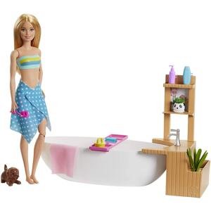 Mattel Barbie WELLNESS PANENKA V LÁZNÍCH HERNÍ SET