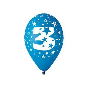 Balónek nafukovací - sada 5ks ČÍSLO