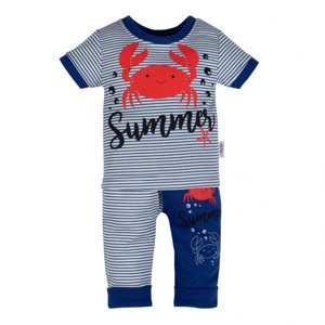 New Baby Kojenecké tričko s krátkým rukávem a tepláčky Summer Modrá