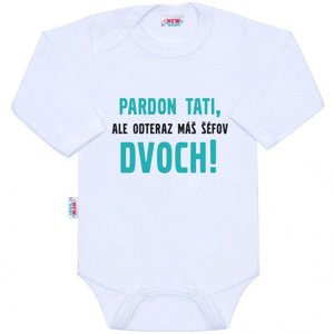 New Baby Body s potiskem Pardon tati ... máš šéfov dvoch!