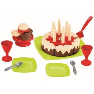 Ecoiffier narozeninový dort plastový set s nádobím a doplňky 25ks v krabici
