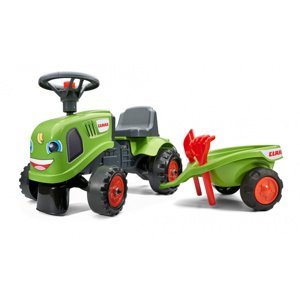Falk traktor Claas zelené s volantem a valníkem