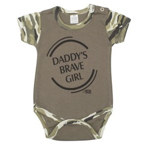 Kojenecké body s krátkým rukávem New Baby Army girl Kojenecké body s krátkým rukávem New Baby Army girl