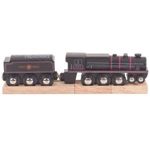 Bigjigs Rail dřevěná replika lokomotivy - Black 5 engine