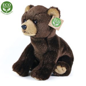 Plyšový medvěd sedící, 25 cm, ECO-FRIENDLY
