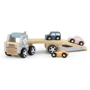 VIGA kamion dřevěný 22,5 x 9 x 7,8 cm s autíčky