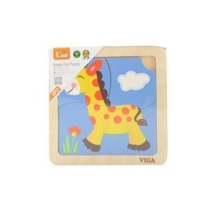 Viga puzzle žirafa 4 dílky