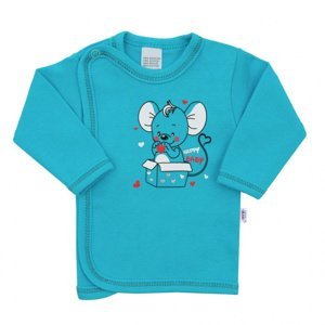 NEW BABY Kojenecká košilka Mouse tyrkysová