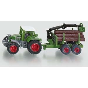 SIKU Traktor s přívěsem na kulatinu 1:87