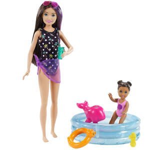 Barbie chůva herní set s bazénkem