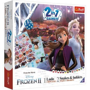 Soubor her 2v1 Člověče, nezlob se, Hadi a žebříky Frozen II/Ledové království II v krabici 24x24x5,5