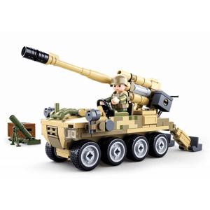 Sluban Army Model Bricks M38-B0751 Mobilní kanón 8x8 s pozemním minometem