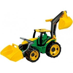 LENA 2080 Traktor se lžící a bagrem zeleno žlutý 107cm