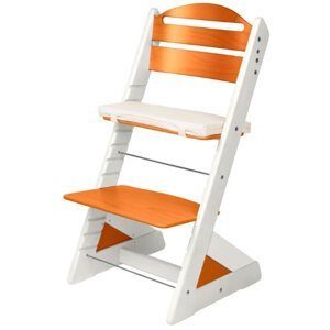 Dětská rostoucí židle JITRO PLUS  bílo - oranžová