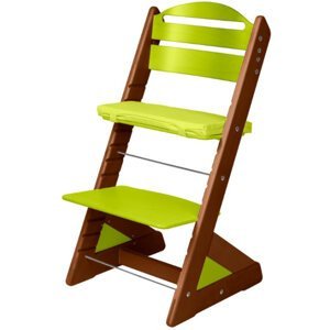 Dětská rostoucí židle JITRO PLUS ořechovo - světle zelená