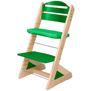 Dětská rostoucí židle JITRO PLUS bukovo - zelená