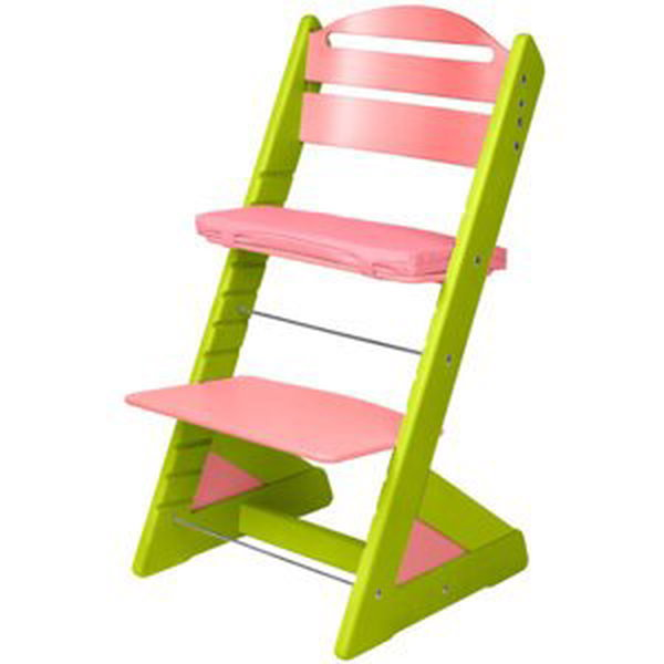 Dětská rostoucí židle JITRO PLUS světle zeleno - růžová