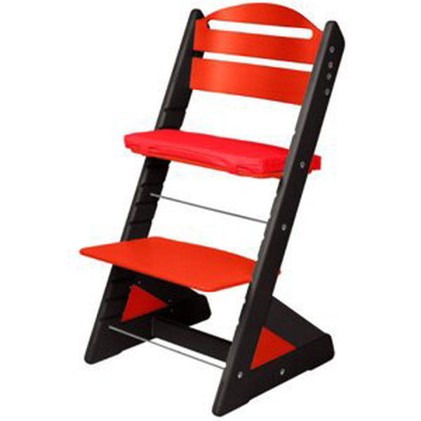 Dětská rostoucí židle JITRO PLUS černo - červená