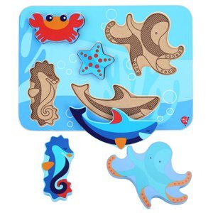 Lucy  Leo 227 Mořští živočichové - dřevěné vkládací puzzle 6 dílů