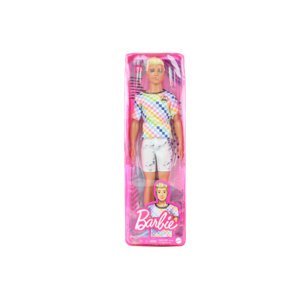 Barbie Model ken - kostkované tričko a kraťasy