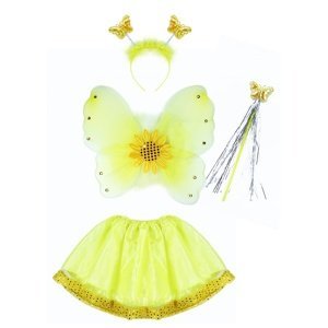 Karnevalový kostým slunečnice s křídly, 4 ks