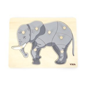Viga 44601 Montessori Puzzle slon