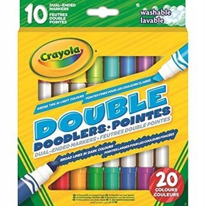 Crayola: Oboustranné omyvatelné fixy 20 barev 10 ks