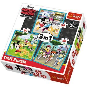 Trefl Mickey Mouse a přátelé 3v1 20,36,50 dílků