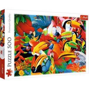 Trefl | puzzle 500 dílků | Barevní ptáci